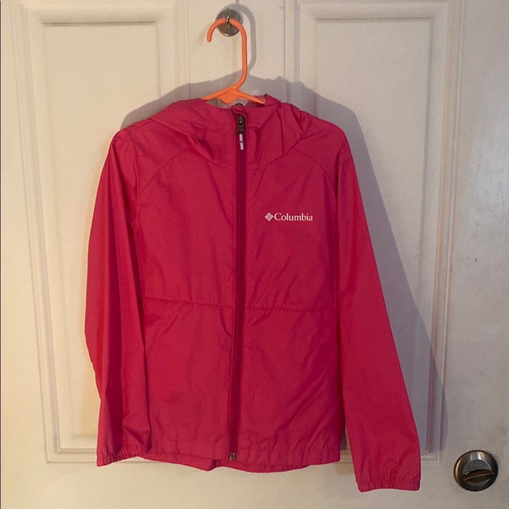 Columbia Pink Raincoat Lightweight Hooded